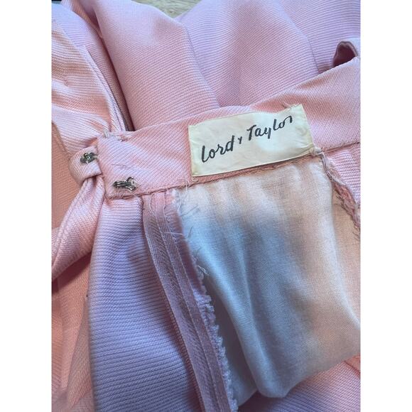 Vintage 1960s -70s Lord & Taylor Sleeveless Column Gown Pink Small Med JL - Picture 3 of 15